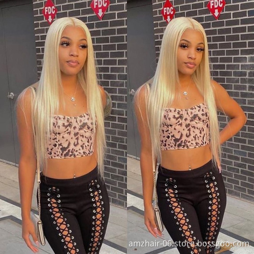 Cheap Raw Brazilian Virgin Human Hair Transparent 613 Blonde Straight Lace Wig HD Full Lace Front Wig Human Hair For Black Women